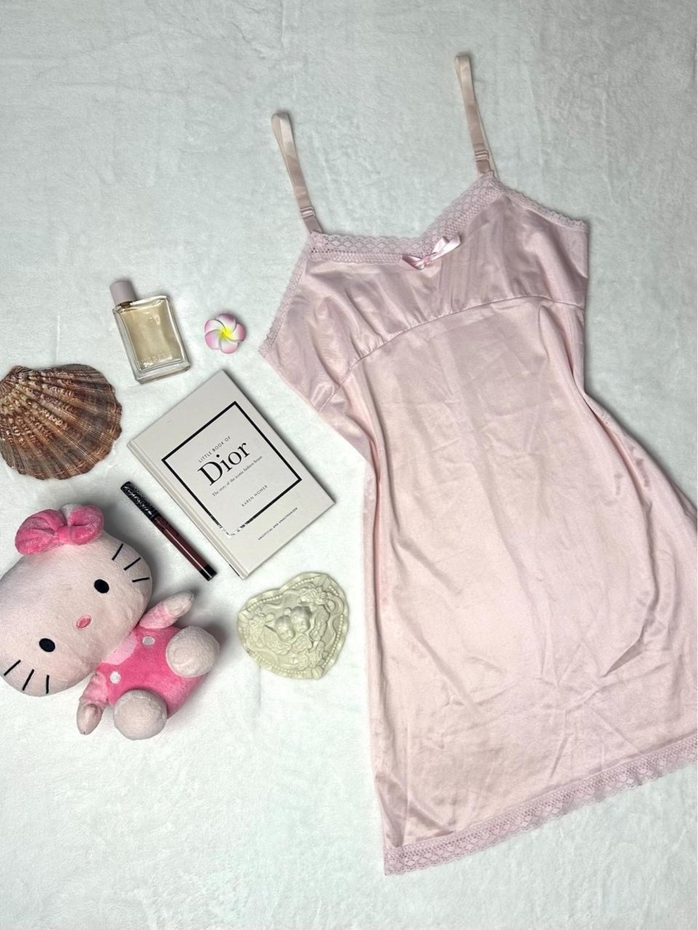 Vintage Baby Pink Slip Dress Woman’s S